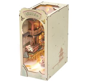 RoboTime 3D skládačka Zarážka na knihy Miniatura domečku Sakura