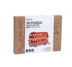 RoboTime 3D dřevěná skládačka Londýnský double-decker