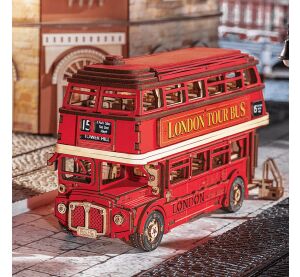 RoboTime 3D dřevěná skládačka Londýnský double-decker