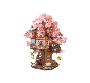 RoboTime 3D dřevěná skládačka Domeček na stromě Sakura