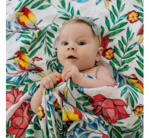 Tommy Lise Bambusová mušelínová plena Blooming Day 120x120 cm