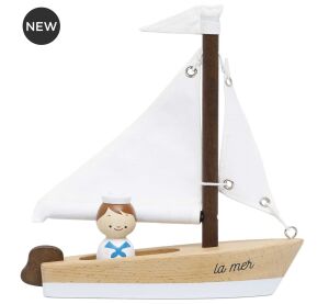 Le Toy Van Dřevěná plachetnice s kapitánem