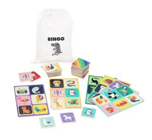 Vilac Dřevěné bingo duhová zvířata