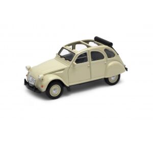 Welly Citroen 2CV 1:34 krémový se srolovanou střechou