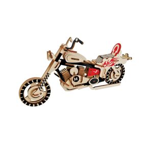 Woodcraft Dřevěné 3D puzzle Motorka HD I barevná
