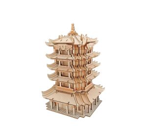 Woodcraft Dřevěné 3D puzzle Yellow Crane Tower