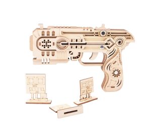 Woodcraft Dřevěné 3D puzzle Zbraň na gumičky Dragon Chaser