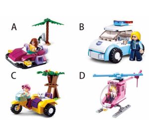 Sluban Girls Dream Holidays M38-B0600 Display - 4druhy / 8ks