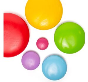 Bigjigs Baby Balanční hra usazování barevných oblázků