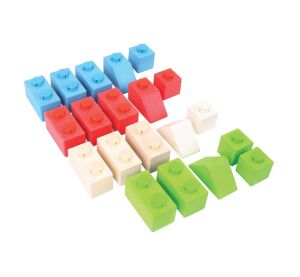 Bigjigs Baby Dřevěné Spojkostky Primary set