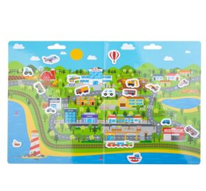 Bigjigs Toys Znovu použitelné samolepky doprava ve městě