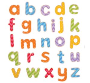 Bigjigs Toys Magnetická barevná abeceda (malá písmena)