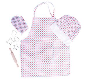 Bigjigs Toys Kuchařský set se zástěrou s puntíky