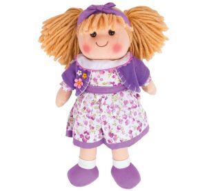 Bigjigs Toys Látková panenka Laura 34 cm