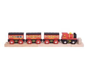 Bigjigs Rail Dálkový vlak + 3 koleje