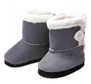 Petitcollin Zimní boty šedé  (pro panenku 28 cm)