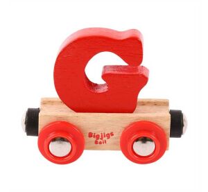 Bigjigs Rail Vagónek dřevěné vláčkodráhy - Písmeno G