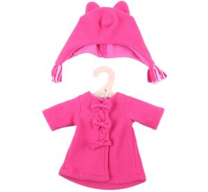 Bigjigs Toys Růžový kabátek s čepičkou pro panenku 38 cm