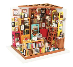 RoboTime 3D dřevěná skládačka Miniatura domečku Samova studovna