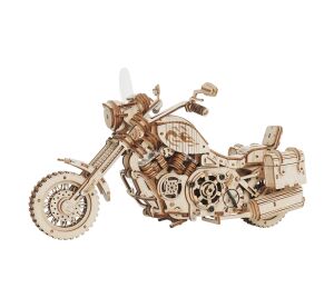 RoboTime 3D dřevěná mechanická skládačka Motorka Cruiser