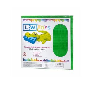 L-W Toys Velká podložka na stavění 50x50 bodů zelená