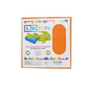 L-W Toys Velká podložka na stavění 50x50 bodů oranžová