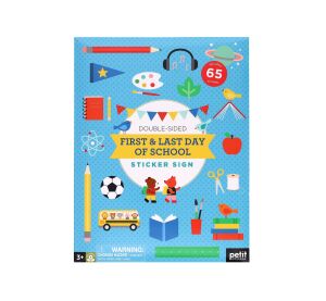 Petit Collage Znovupoužitelné samolepky Můj první a poslední školní den