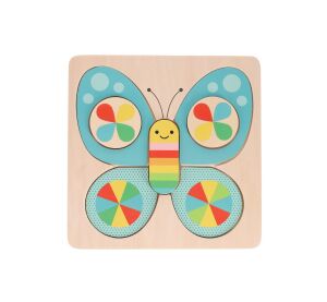 Petit Collage Dřevěné puzzle Motýl