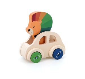 Vilac Dřevěné autíčko s klaksonem Lev