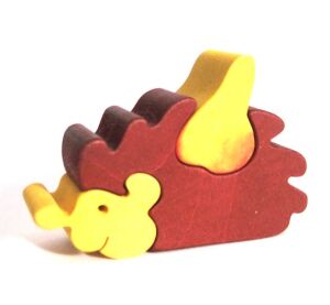 Fauna Dřevěné vkládací puzzle z masivu ježeček