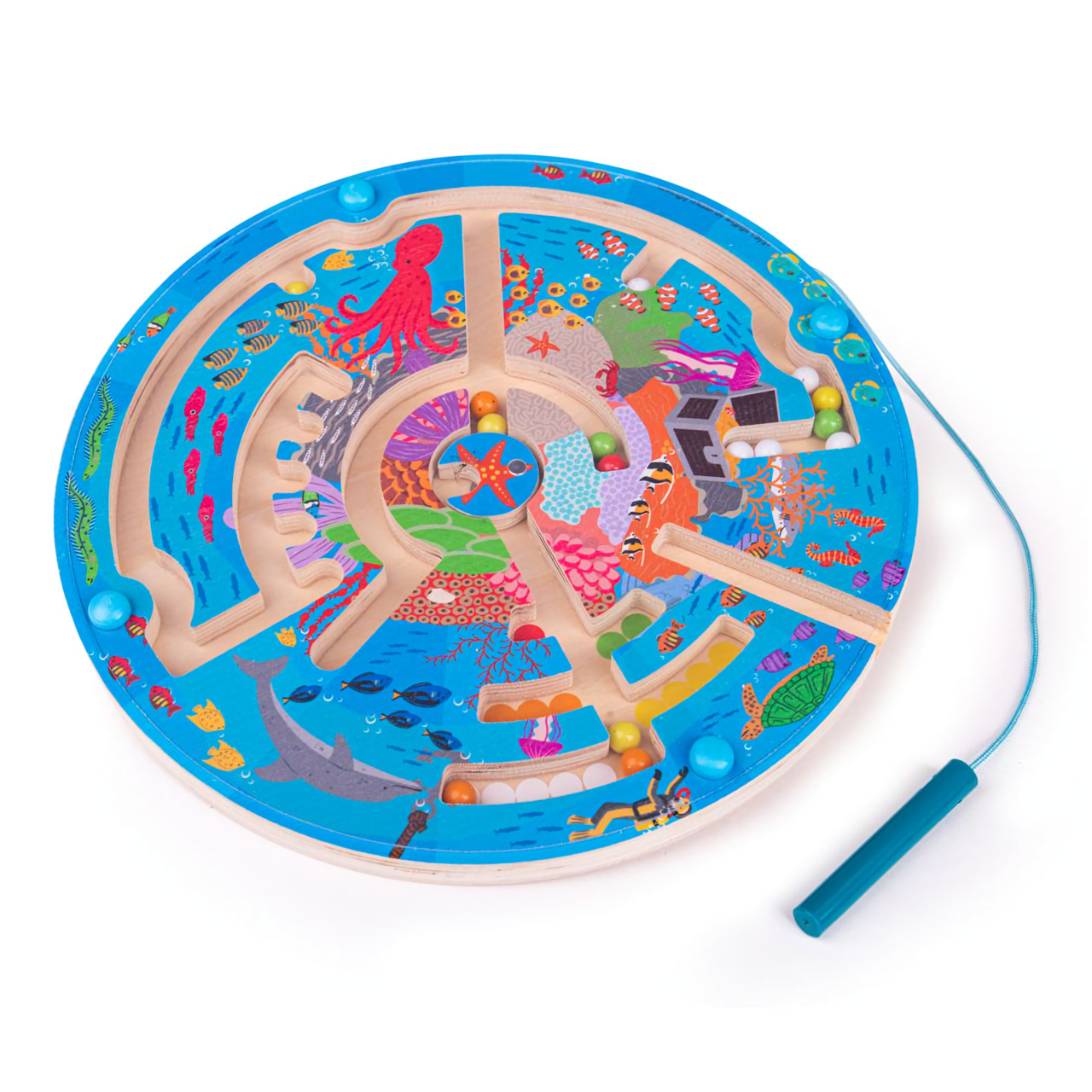 Levně Bigjigs Toys Magnetické bludiště Podmořský život