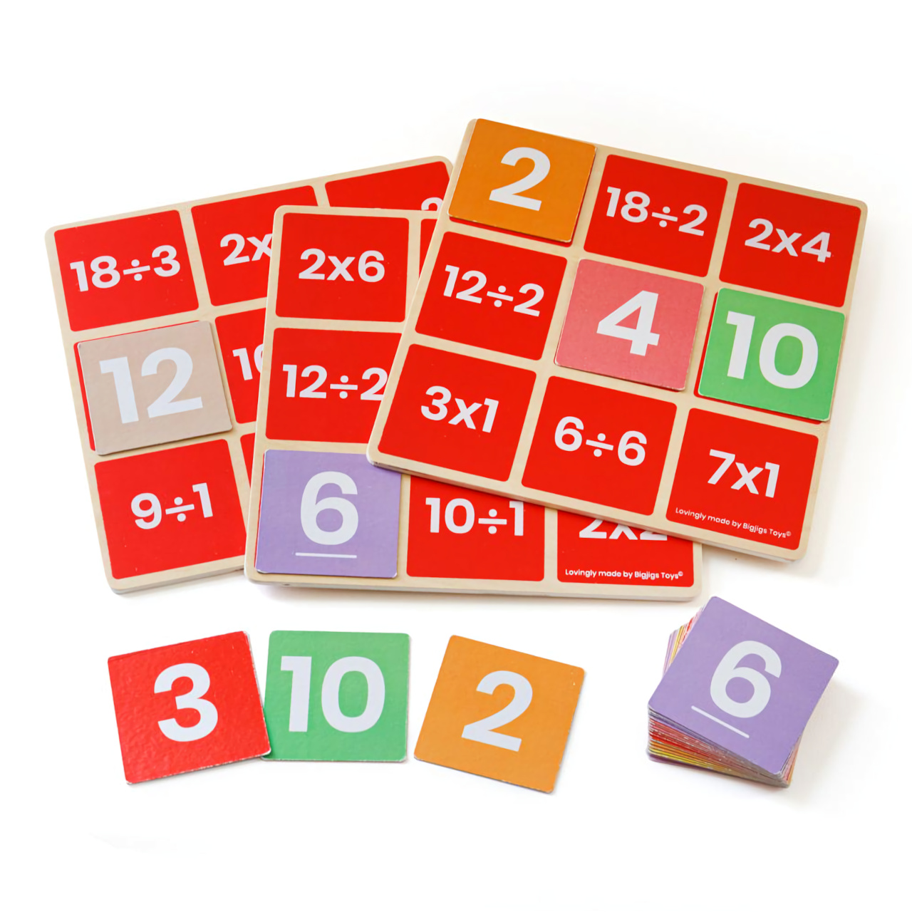 Levně Bigjigs Toys Matematické bingo Násobení a dělení