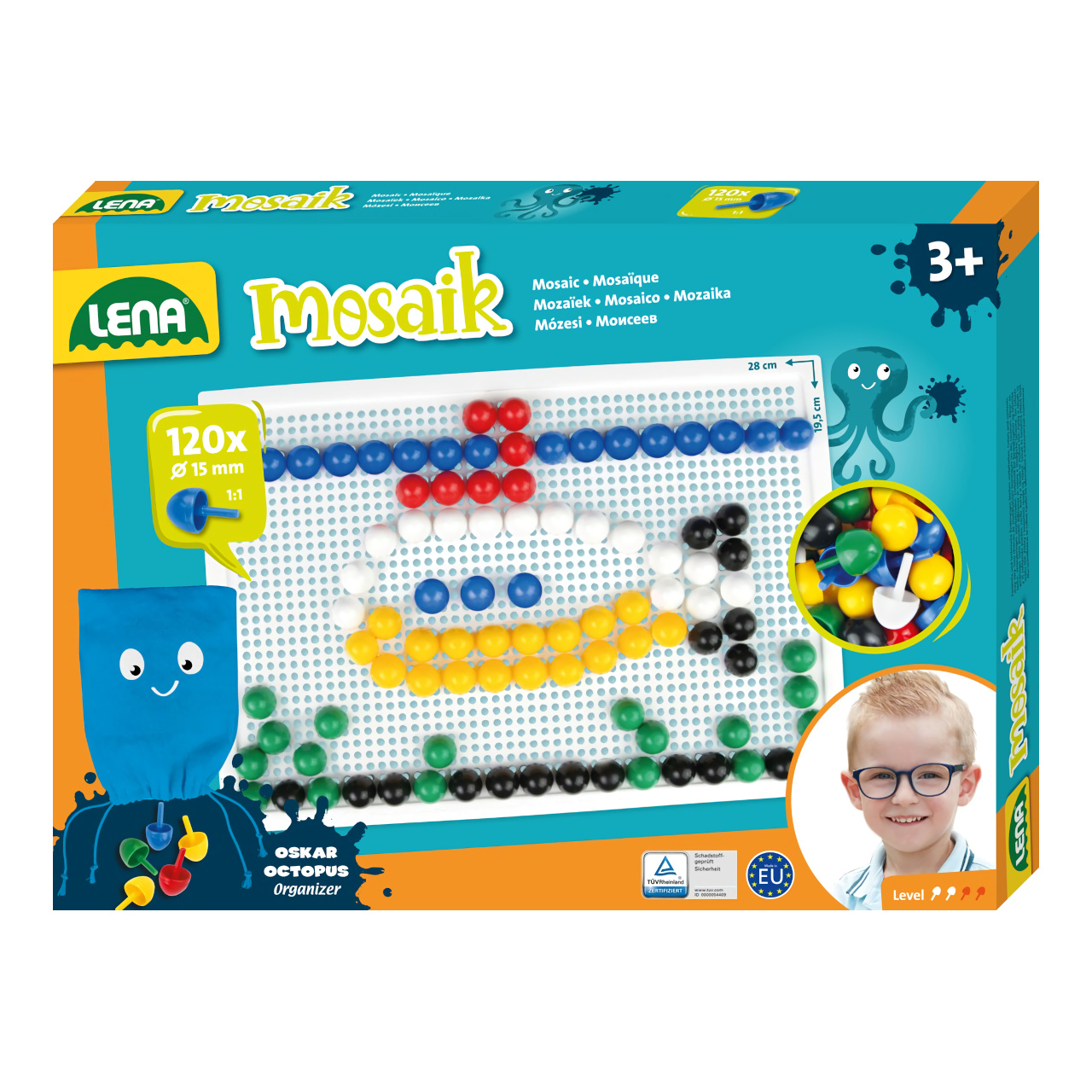 Levně Lena Mozaika velká hladká 120 velkých dílků