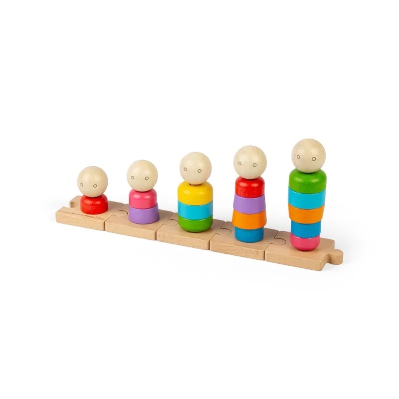 Levně Bigjigs Toys Nasazování Duhová rodina