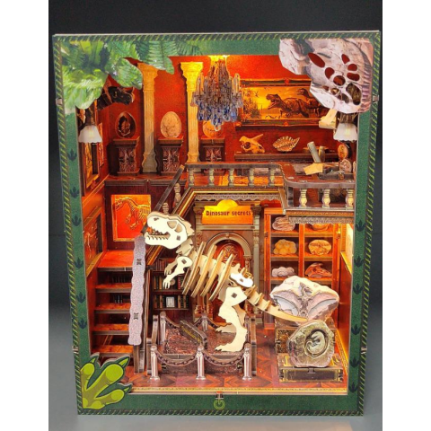 2Kids Toys 3D skládačka Zarážka na knihy Miniatura domečku Dinosauří muzeum