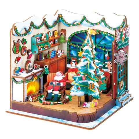 2Kids Toys 3D dřevěná skládačka Miniatura domečku Santova dílna