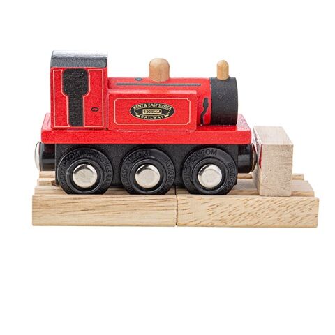 Bigjigs Rail Dřevěný vláček Teriér červený