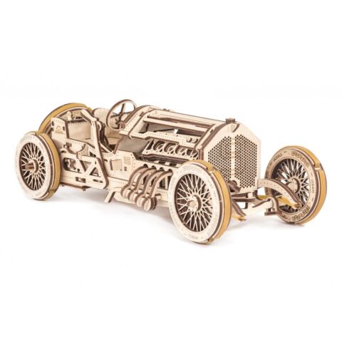Ugears 3D dřevěné mechanické puzzle U9 Auto (Grand Prix)