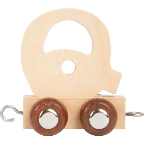 small foot Dřevěný vláček vláčkodráhy abeceda písmeno Q