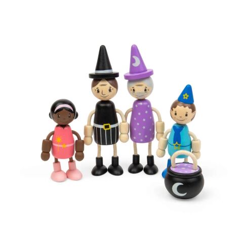 Bigjigs Toys Sada panenek do domečku Pohádkové bytosti