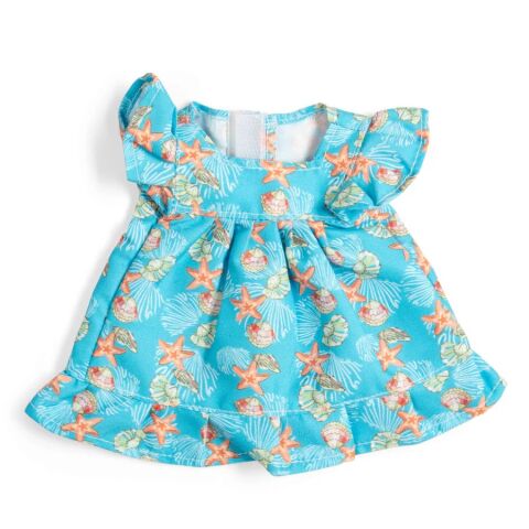 Bigjigs Toys Modré šaty s mušlemi pro panenku 28 cm