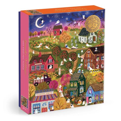 Galison Fóliové puzzle Joy Laforme Strašidelná vesnice 1000 dílků