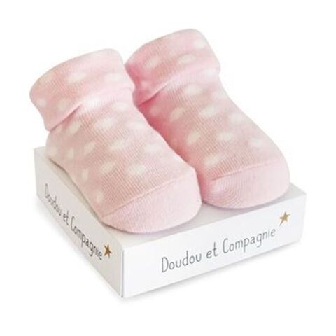 Doudou Ponožky pro holčičku 0-6 měs. 1 pár růžová