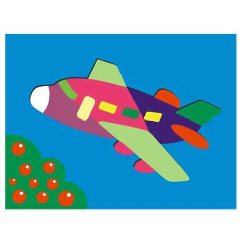 Dřevěné vkládací puzzle letadlo