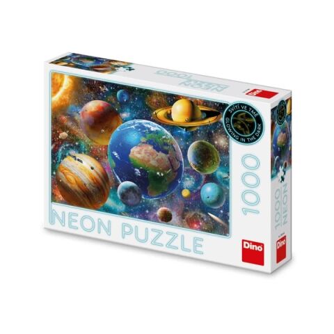 Dino Puzzle Planety neon 1000 dílků