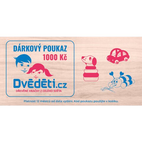 2Kids Toys Dárkový poukaz v hodnotě 1000 Kč