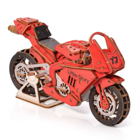 Little Story 3D dřevěná skládačka Grand Prix červený