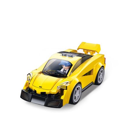 Sluban Metropolis M38-B1505B Závodní auto žluté