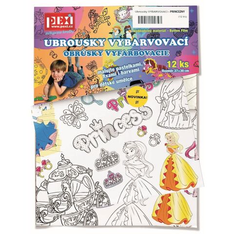 Pexi Vybarvovací ubrousky - Princezny