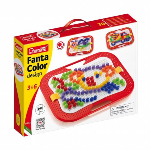 Quercetti Mozaika FantaColor Design 160 ks (Ø15 mm)